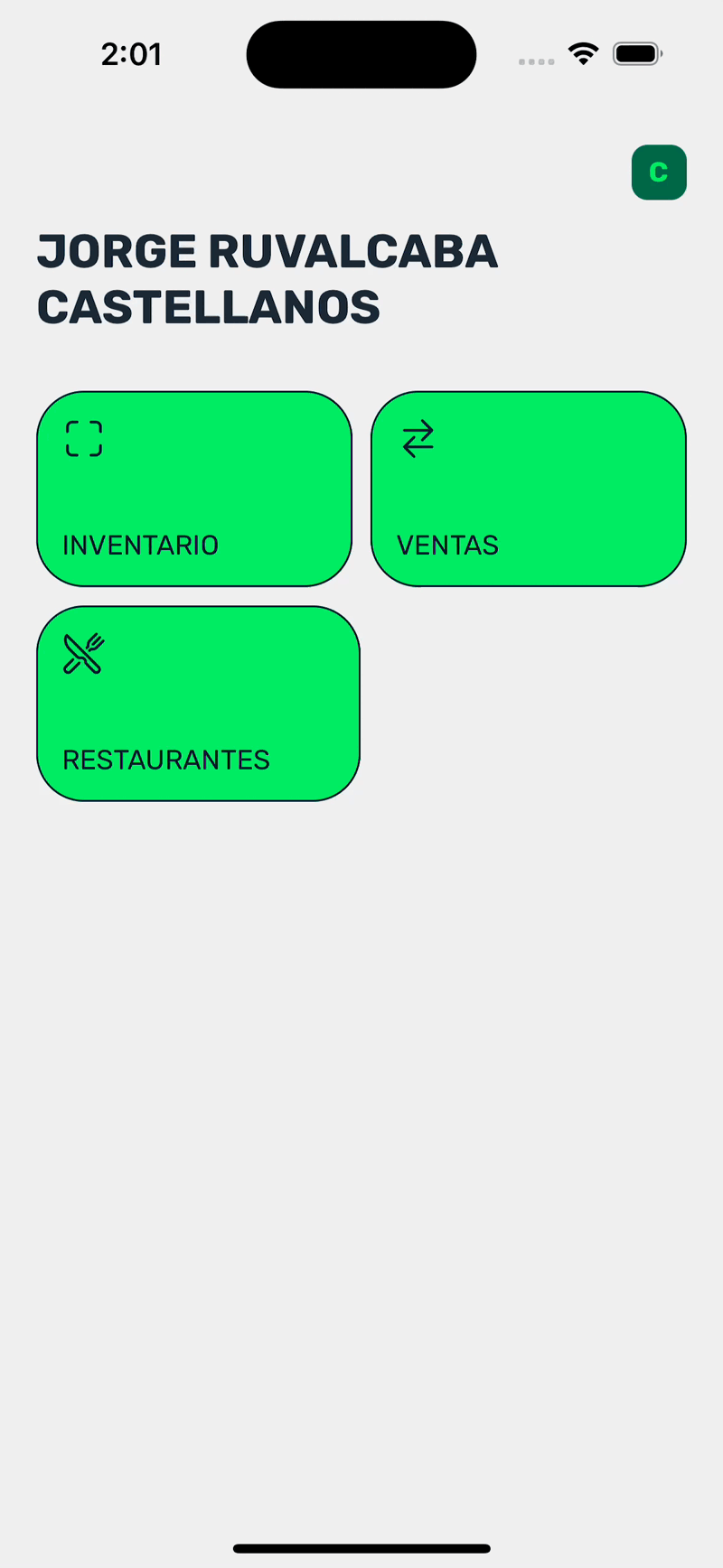 Aplicación móvil para gestionar inventarios mediante escaneo de códigos QR y de barras, con funciones de entradas, salidas y traspasos. Además, incluye un módulo de ventas tipo punto de venta (POS) para generar órdenes y ejecutar ventas directamente desde el celular.